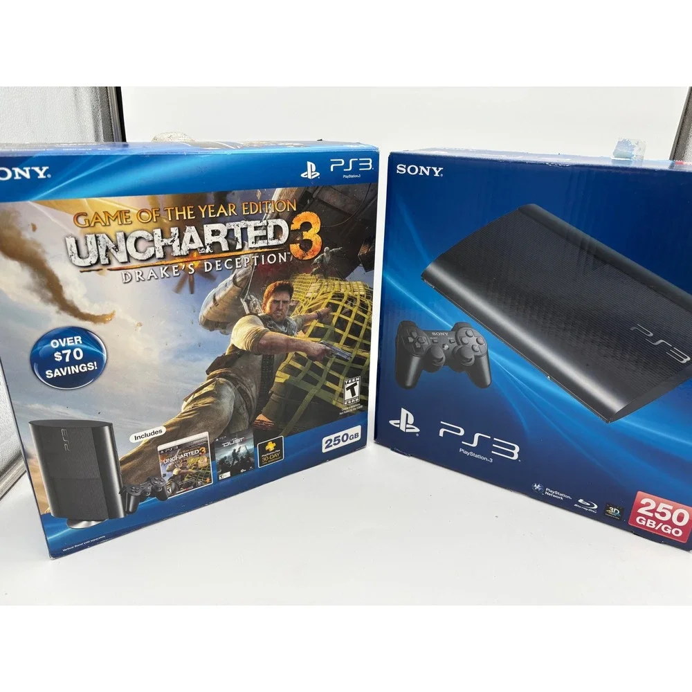 Sony PlayStation 3 PS3 250GB Uncharted 3 GOTY Edition Empty Box Only CECH-4001B